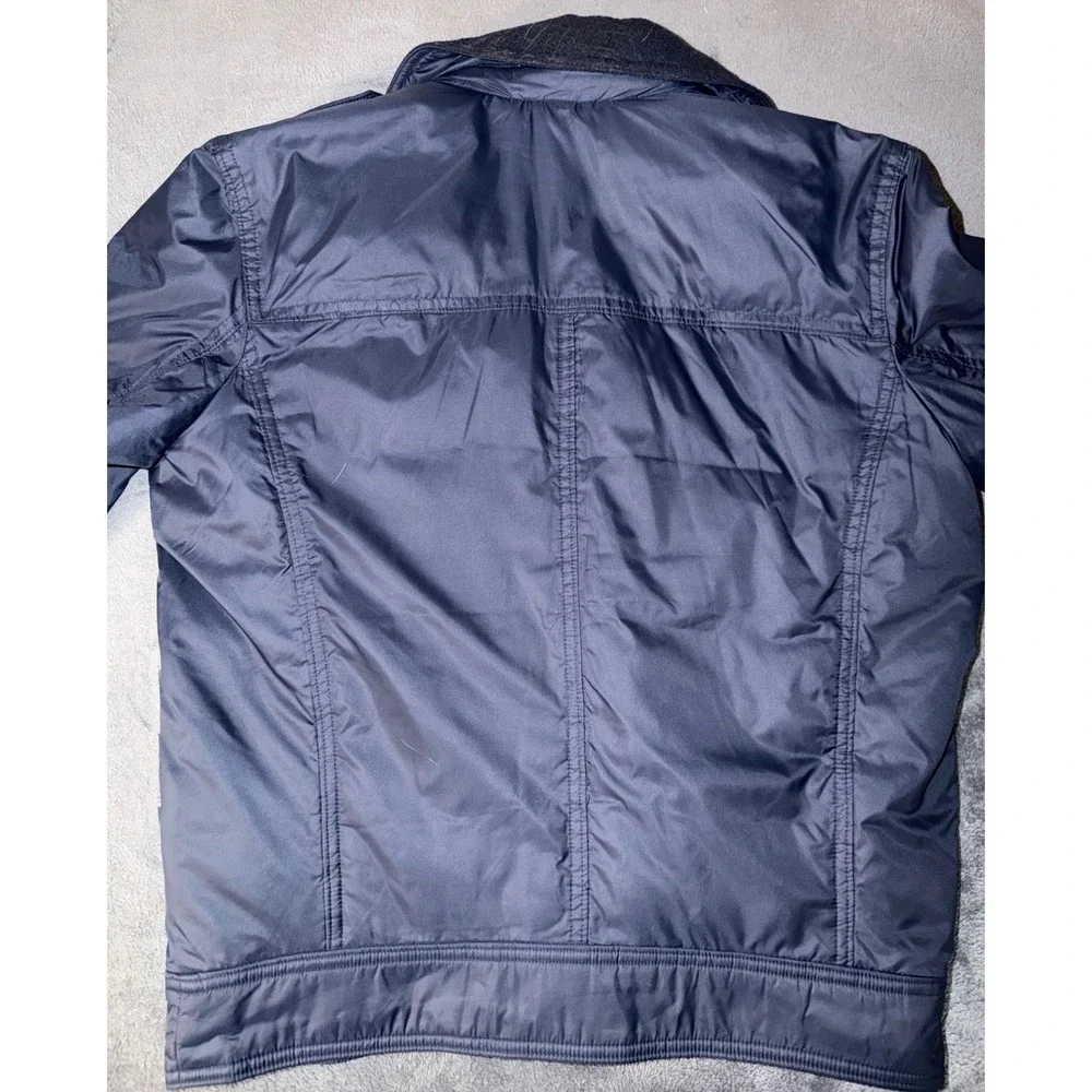 Gap Mens Navy Blue Quilted Nylon Field Jacket XS Puffer Utility Coat RN54023